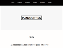 Tablet Screenshot of manuscritics.com